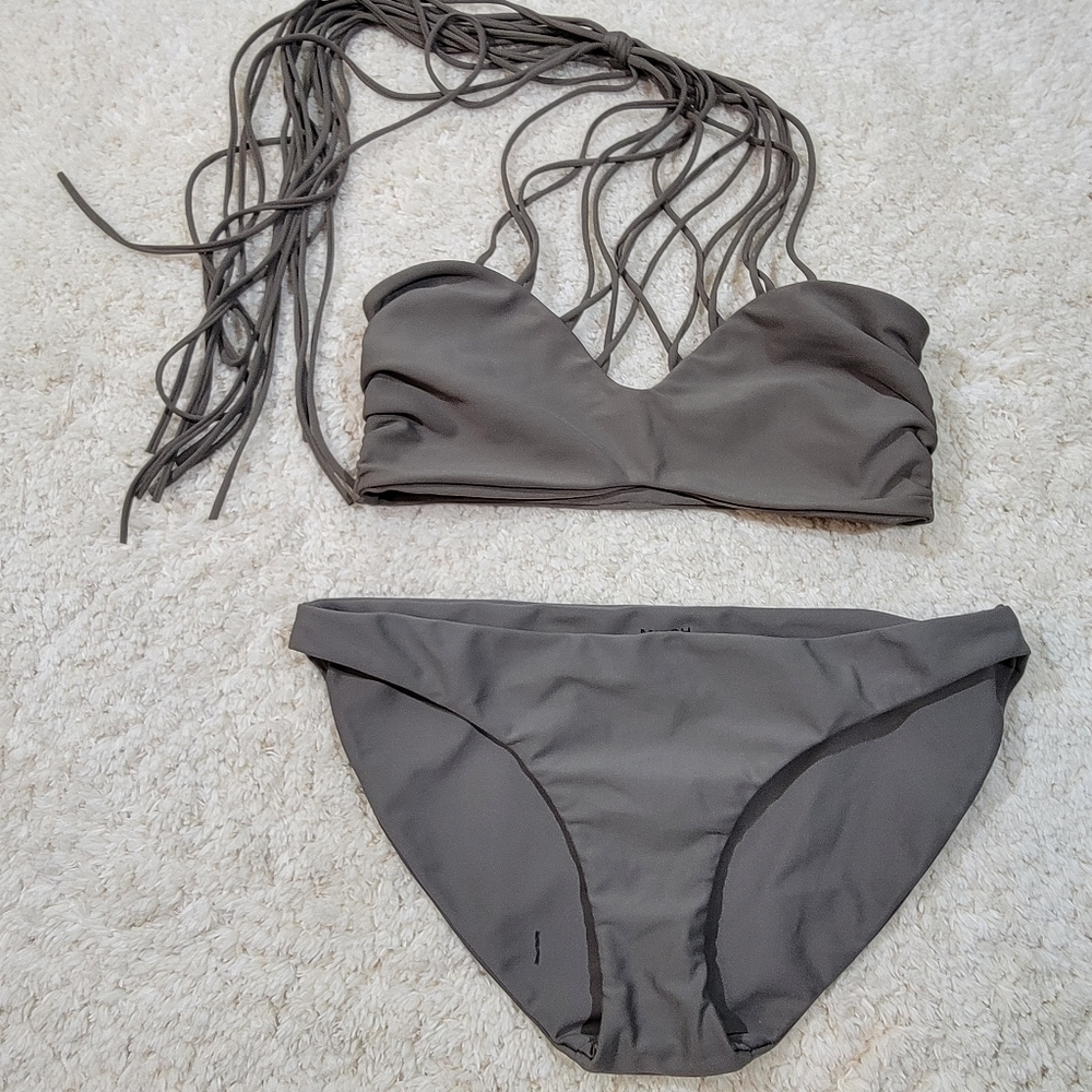 Mikoh fringe net bikini med bottom small top